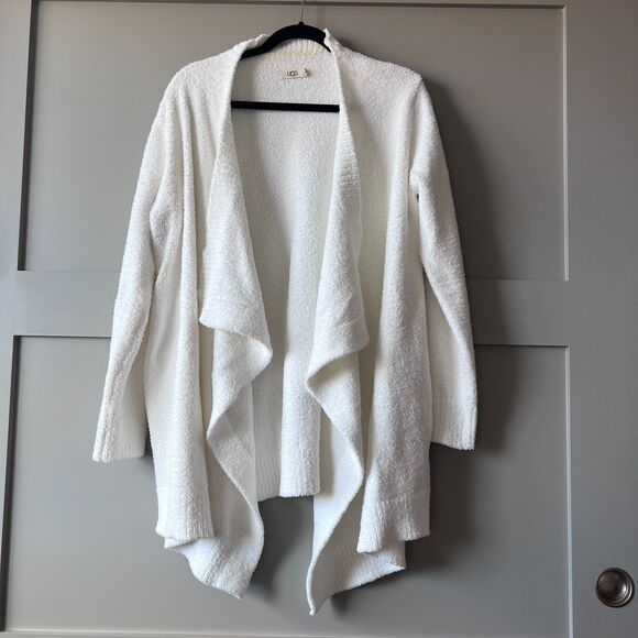 UGG Australia Sweaters - Ugg Phoebe Wrap Cardigan White Womens Sz Small Sweater Knit Draped Cardigan Soft